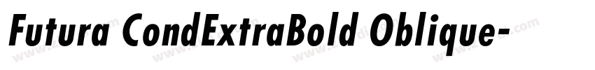 Futura CondExtraBold Oblique字体转换